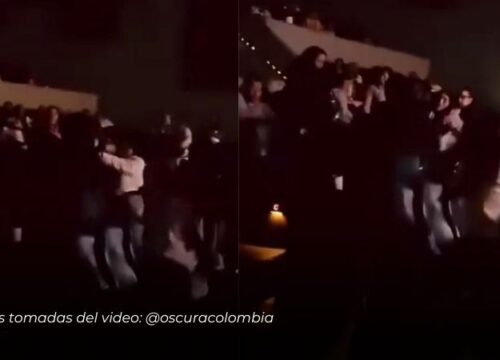 En video: Increíble pelea entre dos mujeres en una sala de cine en Colombia