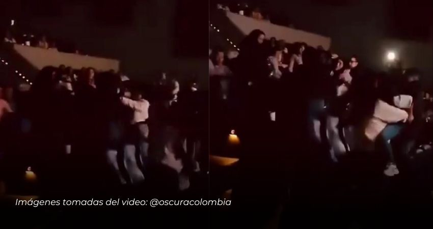 En video: Increíble pelea entre dos mujeres en una sala de cine en Colombia