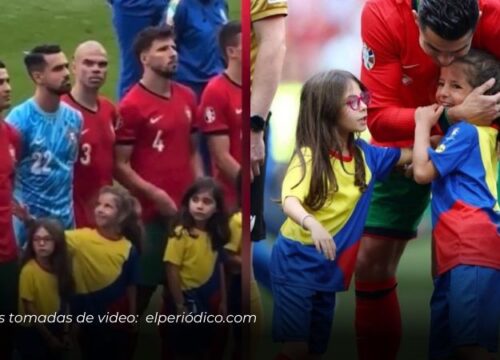 Emotiva reacción de una niña al tocar a Cristiano Ronaldo y la respuesta del futbolista que se vuelve viral