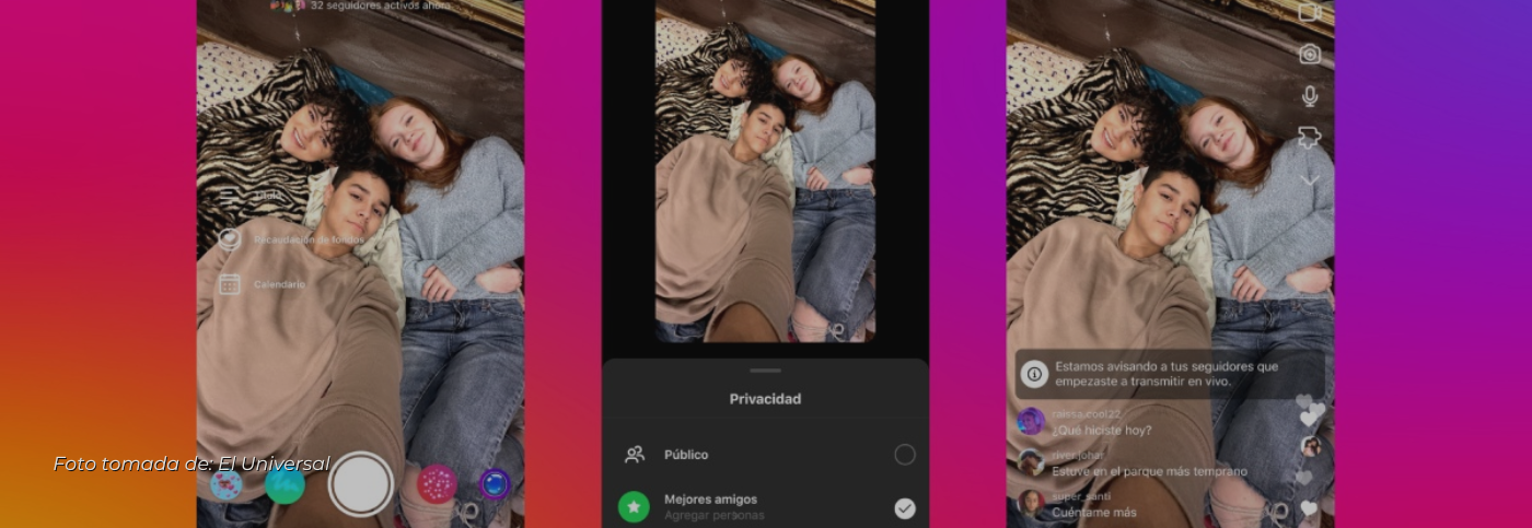 Tecnología: Instagram introduce transmisiones en vivo privadas para mejores amigos
