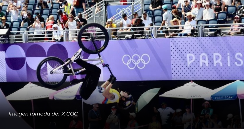 Saray Villegas clasifica a la final del BMX Freestyle en los Juegos Olímpicos de París 2024.
