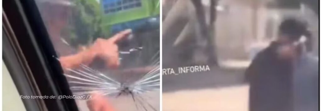 En Santa Marta, ladrón golpea y dispara a una camioneta blindada al no lograr un asalto. Todo quedó en video