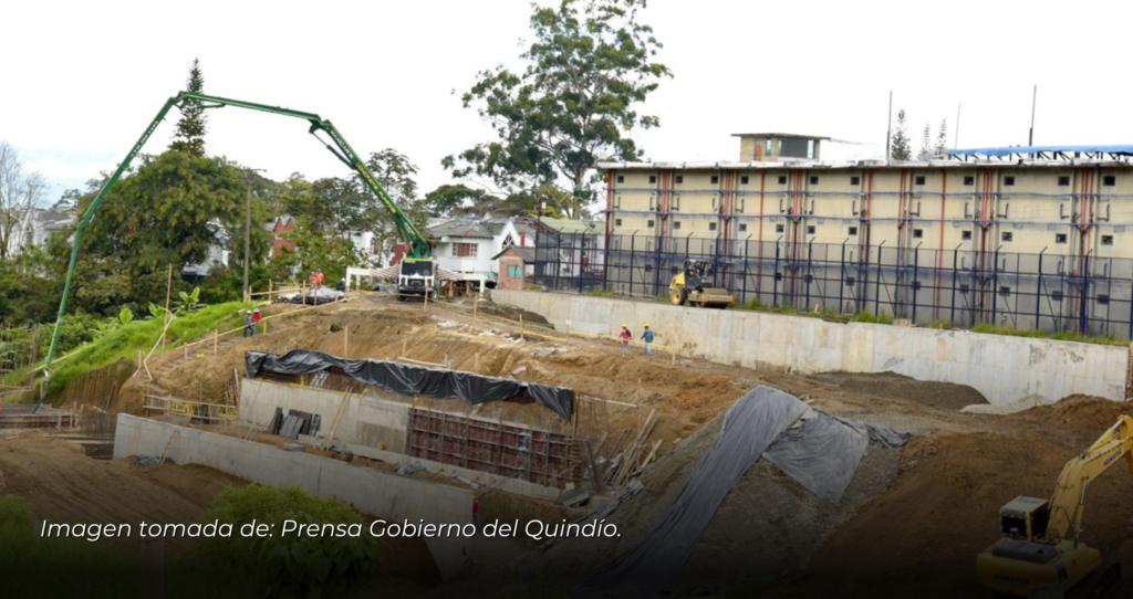 Avanza por buen camino la construcción del pabellón anexo de la cárcel Peñas Blancas en Calarcá.