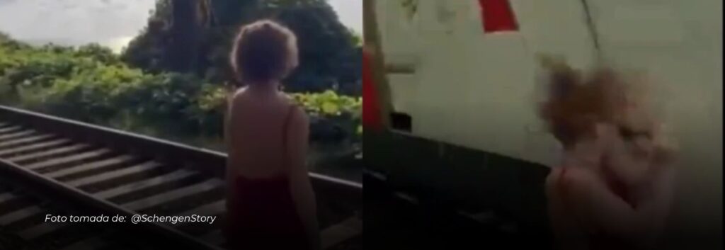 Impactante video: joven sobrevive tras ser golpeada por un tren al intentar tomarse una selfie