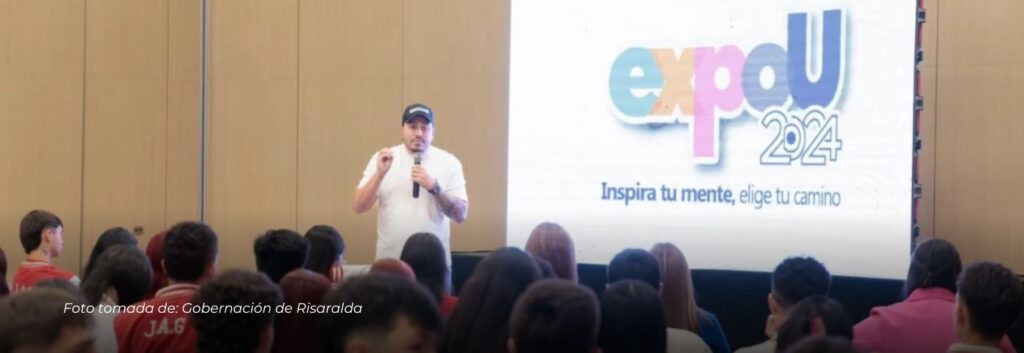 El gobernador de Risaralda inaugura ExpoU con una motivadora conferencia para la juventud estudiantil