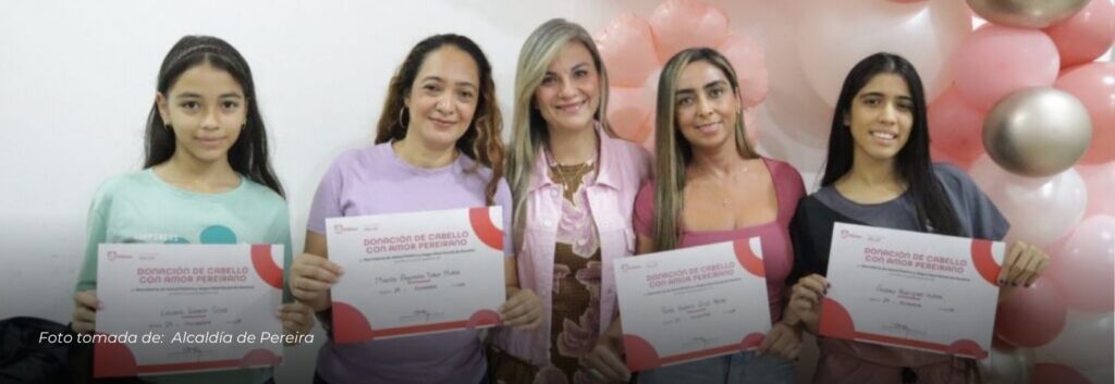 En Pereira, 21 personas participaron en la jornada de donación de cabello para mujeres en tratamientos oncológicos