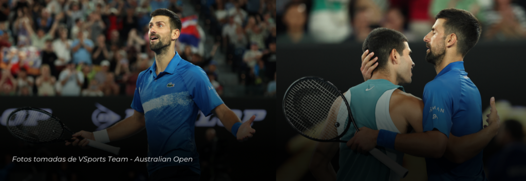 Novak Djokovic a semifinales del Australian Open tras vencer a Alcaraz con una exhibición magnífica