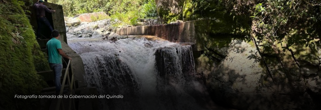 Progreso en la reducción del caudal del río Santo Domingo y en la garantía del abastecimiento de agua para Calarcá