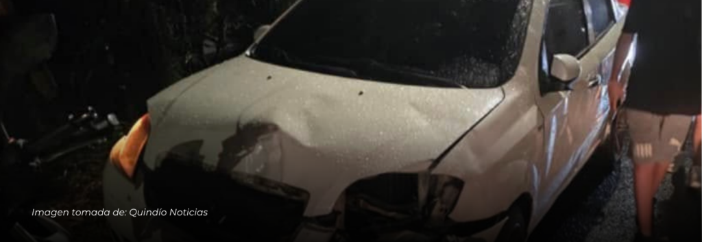 Accidente de tránsito en la vía Córdoba – Pijao, Quindío, deja un herido y afecta la movilidad