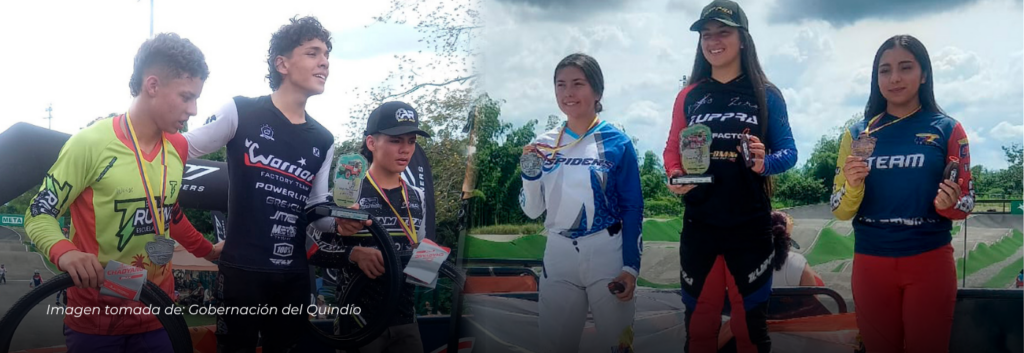 Quindío suma oro y plata en la II Válida del Nacional de BMX 2025