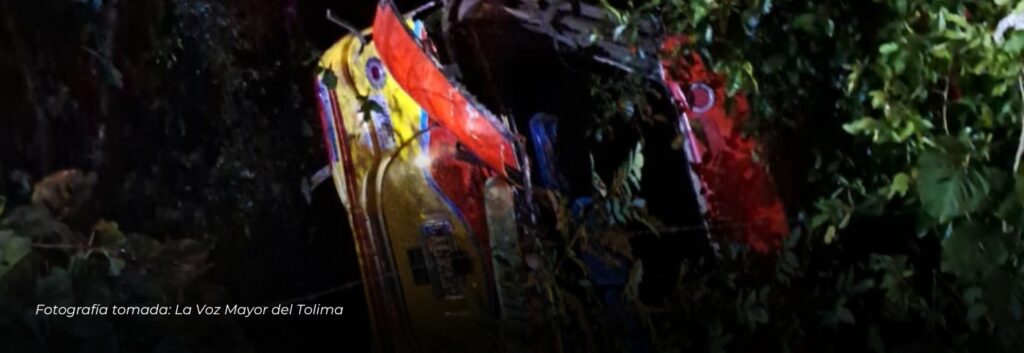 18 personas resultan heridas tras volcamiento de bus en la vía Bogotá – Manizales