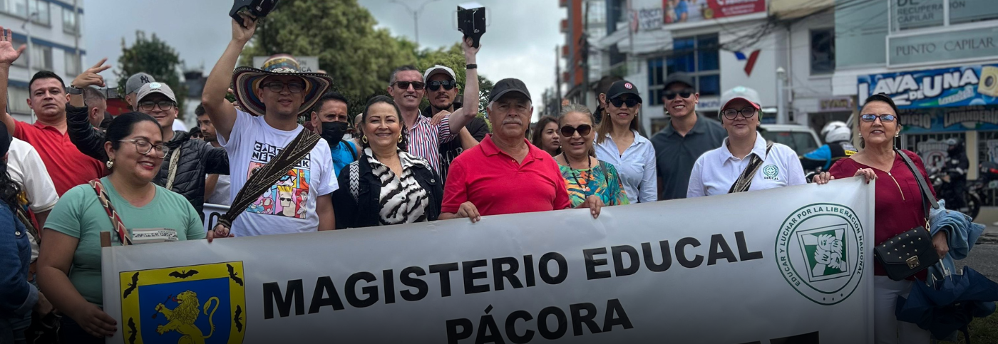 Docentes de Caldas marchan en Manizales en el marco del “Paro Departamental por la Salud y la Vida”