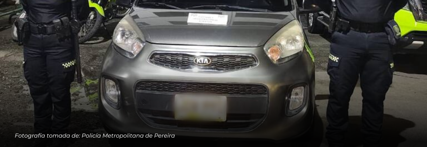 Capturado en flagrancia ladrón de vehículos que intentaba huir de Pereira a Manizales