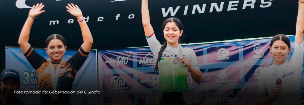La quindiana Isabela Morales se destaca con gran actuación en MTB durante la III Válida Nacional
