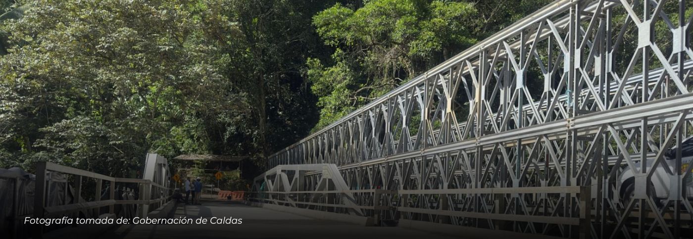 Reabrieron el Puente Hierro, al oriente de Caldas, y ahora tiene capacidad para 52 toneladas