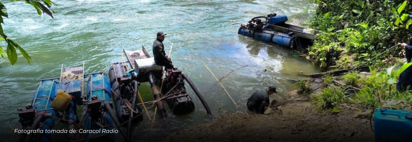 Golpe a la minería ilegal en Victoria, Caldas: incautan maquinaria valuada en $45 millones en el río La Miel