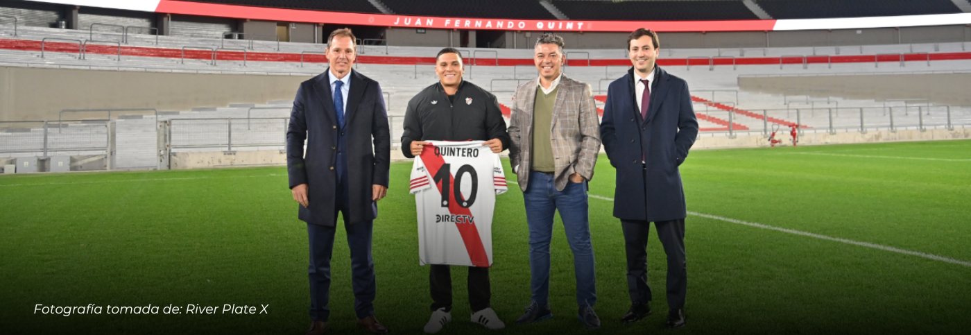 Juan Fernando Quintero regresa a River Plate y firma hasta 2027 en medio de ovación de los hinchas