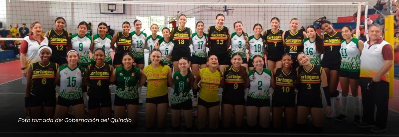 Buen desempeño del Quindío: cerca del podio en voleibol femenino