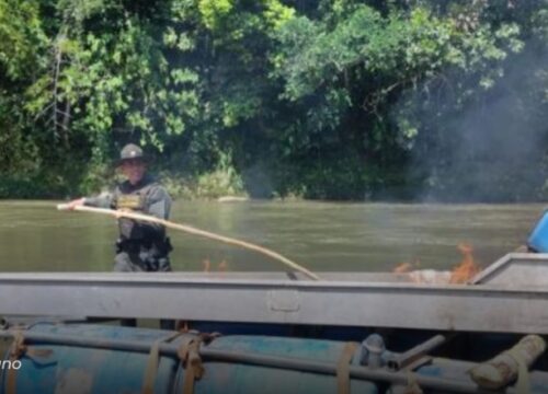 Desmantelan red de minería ilegal en el río La Vieja, Montenegro
