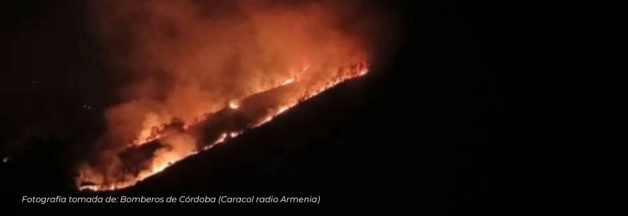 ⁠Incendio forestal en zona Rural de Quimbaya, Quindio