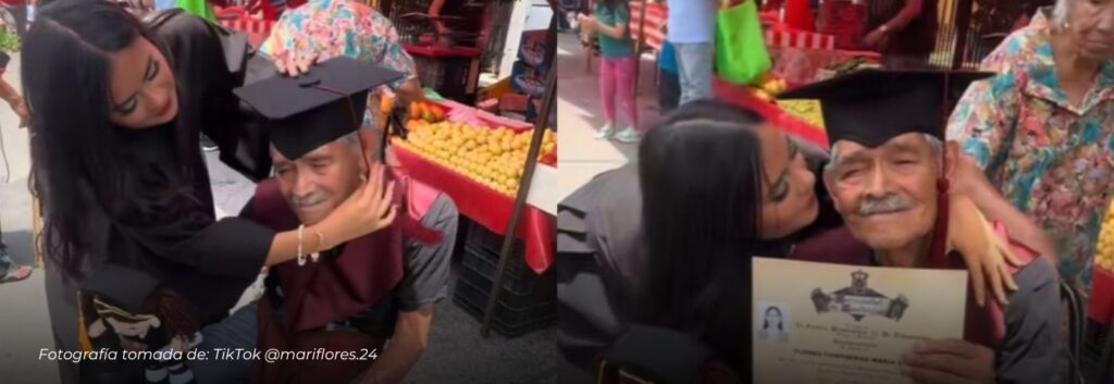 Una graduación con el corazón: joven sorprende a su abuelo con emotivo homenaje