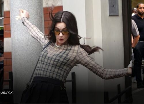 Anne Hathaway cae con glamour enel rodaje de “El diablo viste a la moda 2”