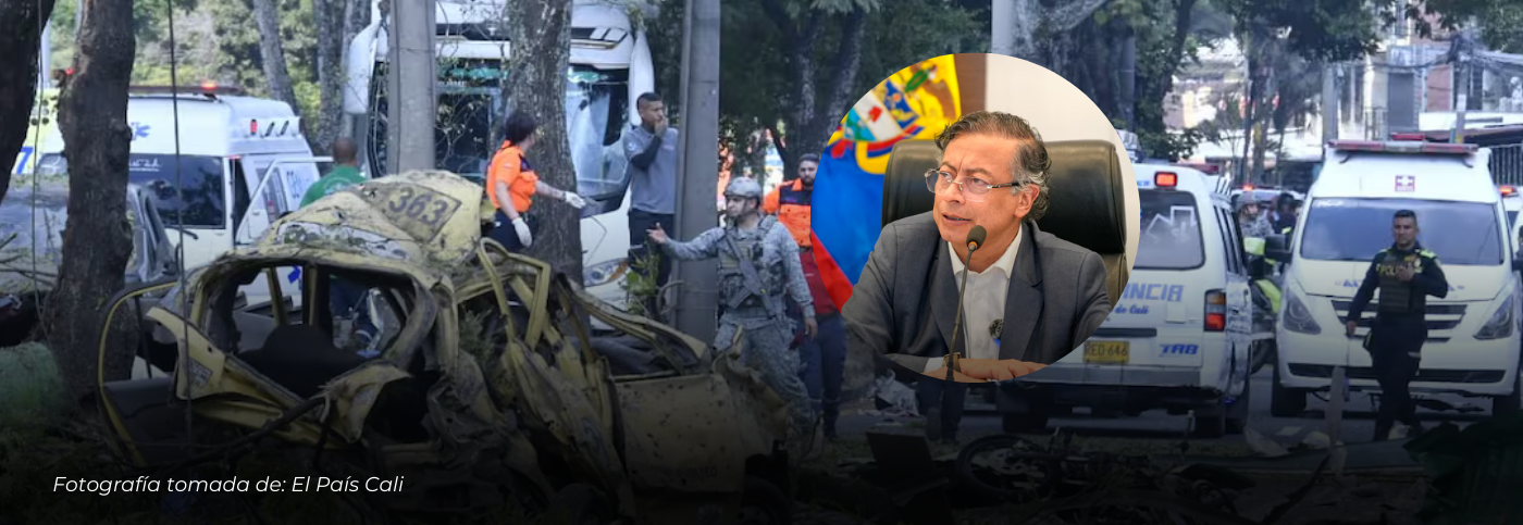 Gustavo Petro atribuye atentado en Cali a la “junta del narcotráfico” y pide al mundo reconocerla como terrorista