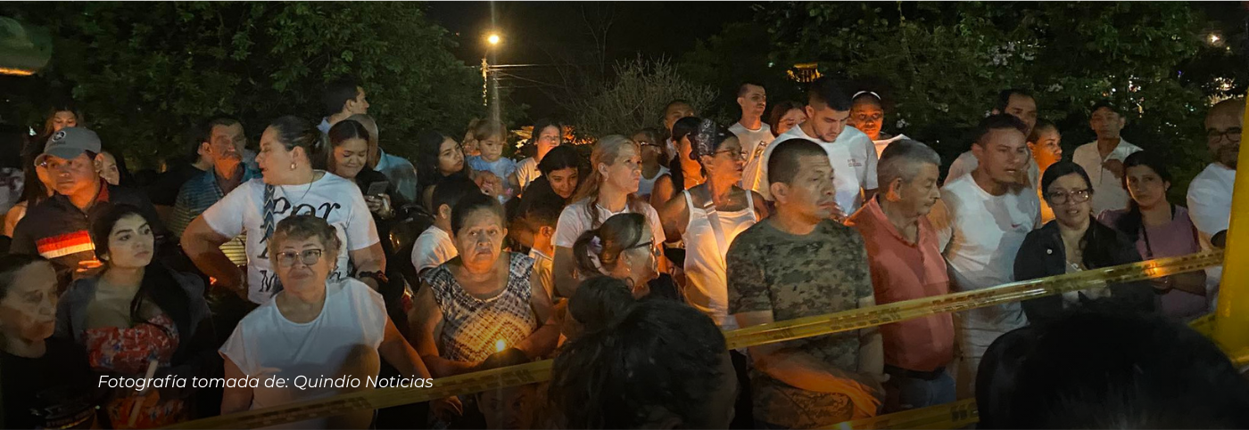 Conmoción en Armenia: velatón en memoria de Isabela y llamado a recuperar los parques infantiles