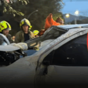 Camioneta accidentada en Medellín, Antioquia