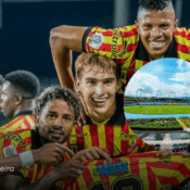 Jugadores del deportivo pereira y el estadio centenario de armenia en el quindío