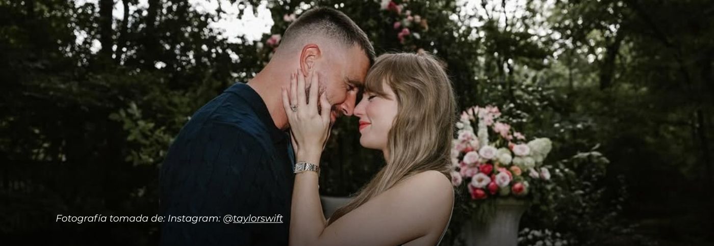 Taylor Swift anuncia su compromiso con Travis Kelce el jugador de fútbol americano tras dos años de relación