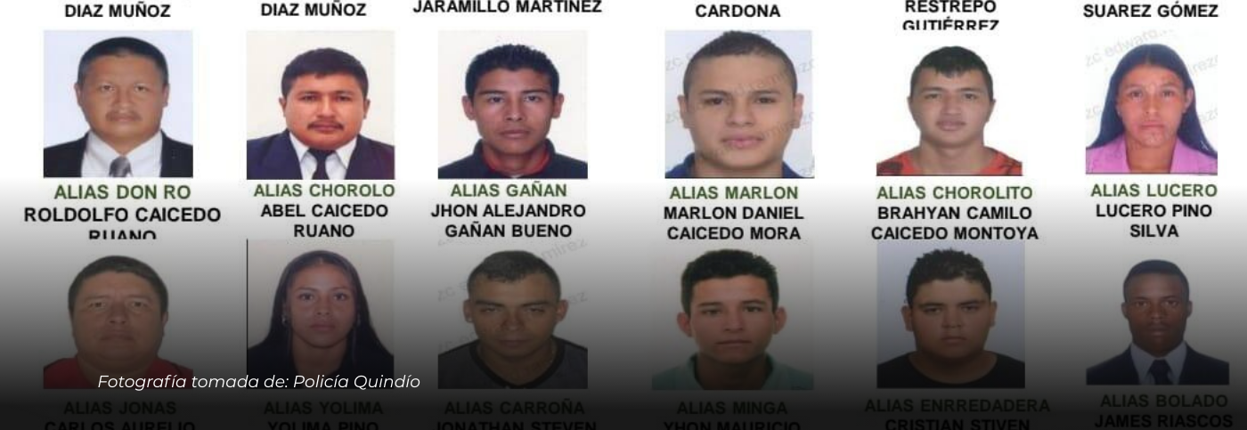 Policía del Quindío publica lista de los 22 más buscados y ofrece recompensas de hasta 10 millones