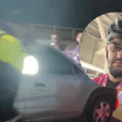 Fotografía de accidente de un ciclista en Manizales, Caldas