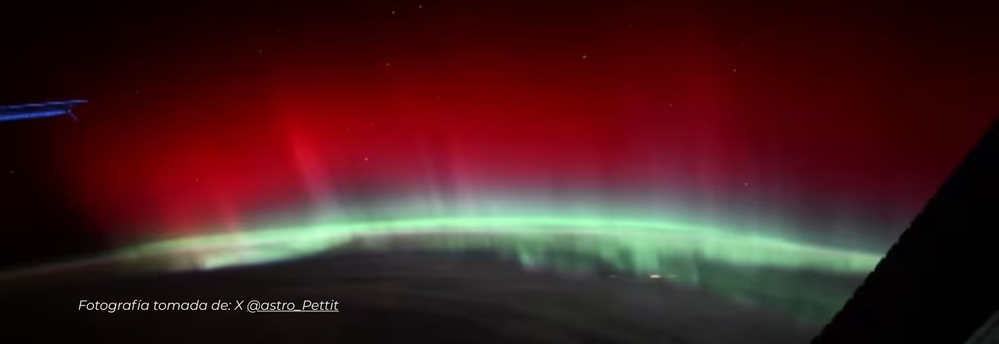 Austronauta capta impresionantes imágenes de la aurora boreal roja, un fenómeno poco común