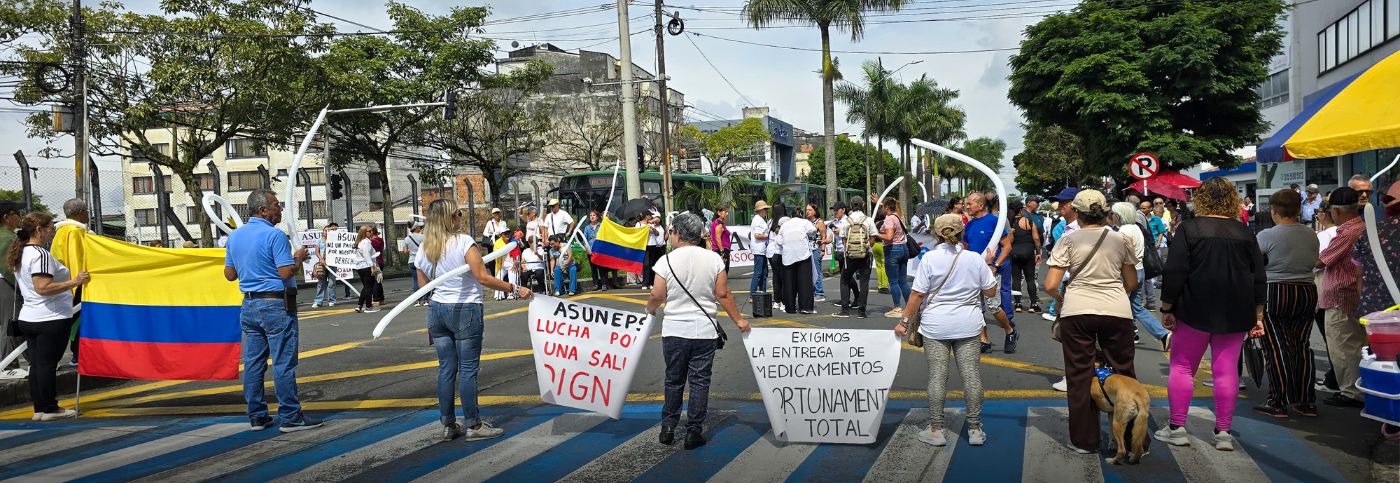 Usuarios de la Nueva EPS en Pereira protestaron por suspensión de servicios de salud