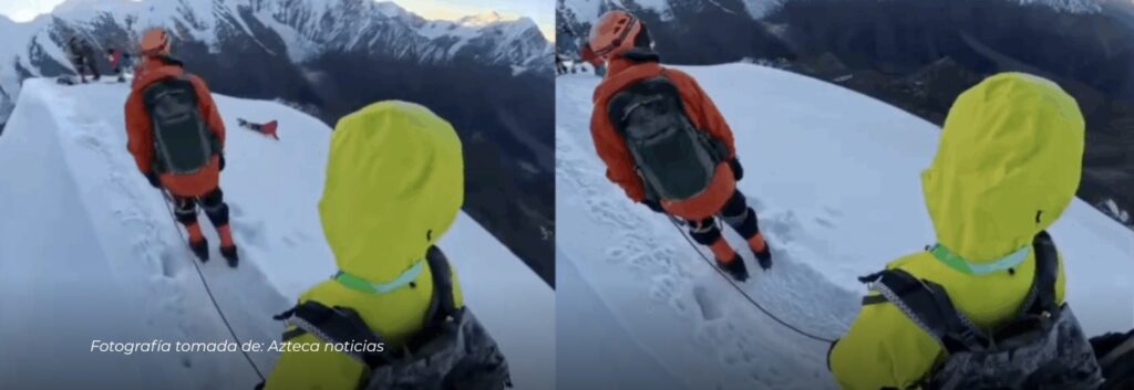 Excursionista cae al vacío en el monte Nama tras soltarse para tomarse una selfie