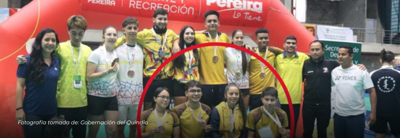 Liga Quindiana de Bádminton logró dos bronces en el Future Series Internacional de Pereira