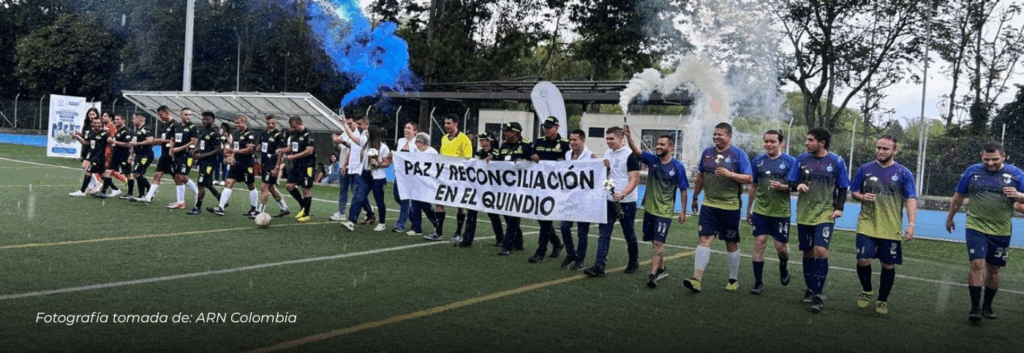 Encuentro deportivo en la Universidad del Quindío reunió a firmantes de paz y víctimas como símbolo de reconciliación