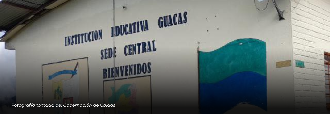 Caldas invierte $34 millones en mejoras de infraestructura de la Institución Educativa Guacas en Pensilvania