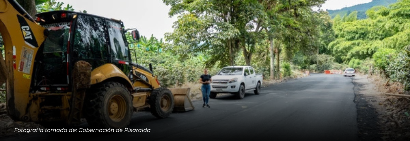 Gobernación de Risaralda invierte $400 millones en la recuperación vial del sector El Matadero en Belén de Umbría