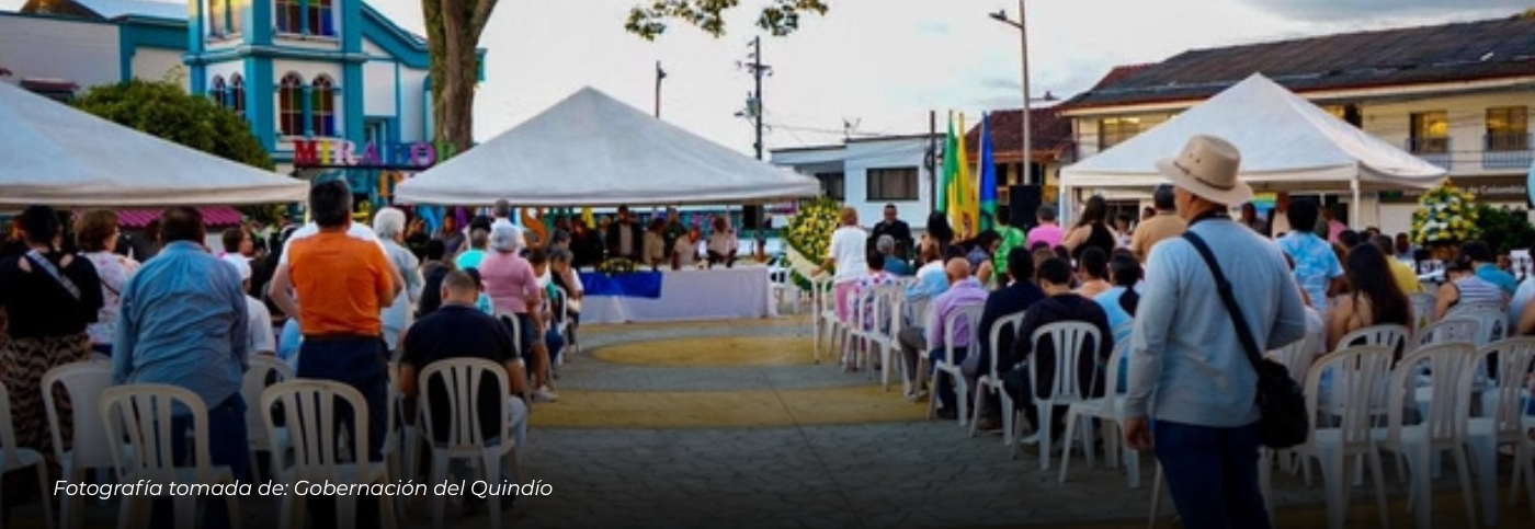 Gobernador del Quindío inauguró la remodelada Plaza de Bolívar de Buenavista y anunció nuevas inversiones para el municipio