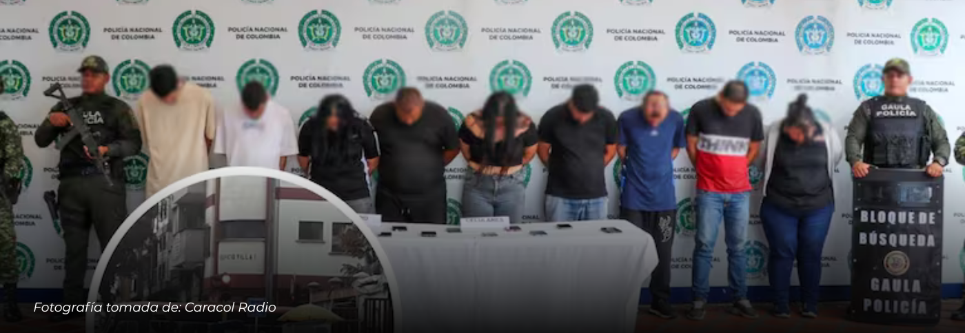 Nueve integrantes de la banda ‘Cordillera’ fueron enviados a la cárcel por extorsionar conductores en Pereira