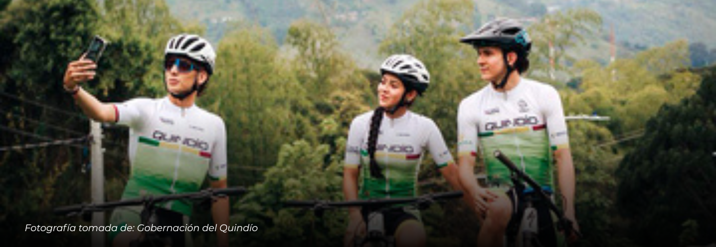 Tres ciclistas quindianos representarán a Colombia en la Copa Interamericana de MTB en México