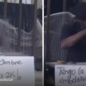 Se vuelve viral un hombre que montó un puesto ambulante para desenredar luces navideñas por $2.000 para comprarse un aguinaldo