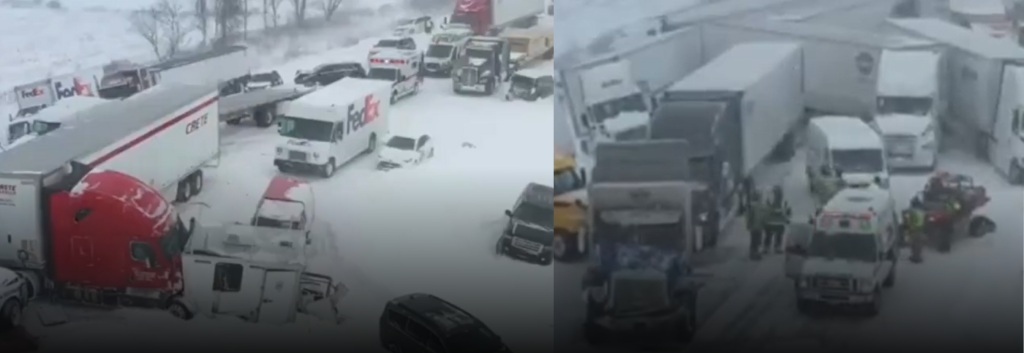 Choque múltiple involucra a más de 100 vehículos en Michigan