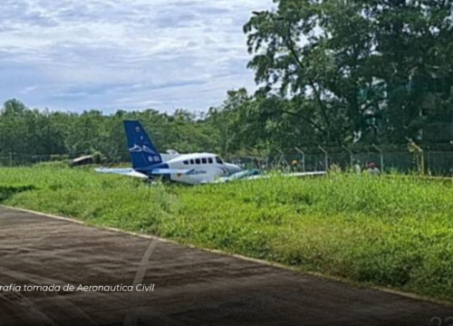 Emergenciaen aeropuerto de Nuquí: avionetase salió de la pista durante el despegue