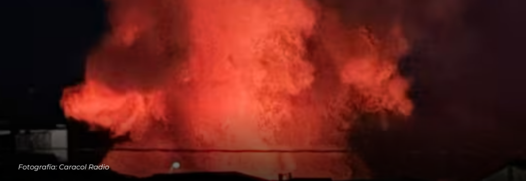 Fuego arrasó tres casas y dejó 18 personas afectadas en Quimbaya