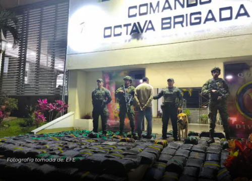 Incautan 800 kilos de marihuana en vía entre Quindío y Tolima y capturan a un hombre
