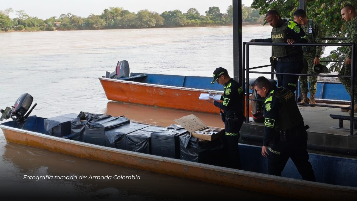 Armada incauta más de 100 antenas satelitales en operativo en el río Arauca