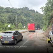Derrumbe en la vía Panamericana en Manizales fue superado y ya hay paso en ambos sentidos